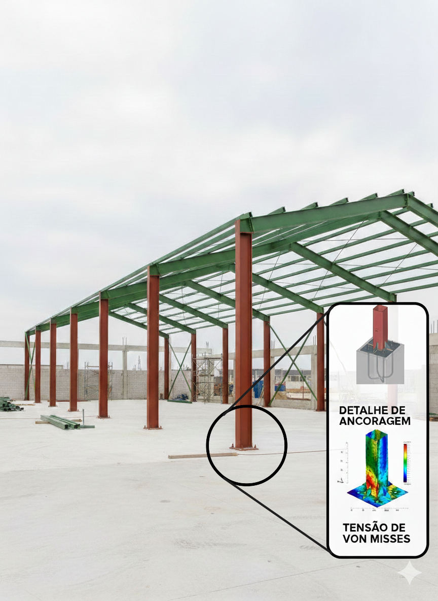 Projeto industrial e galpões